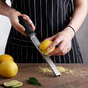 Microplane Zester Grater Stainless Steel Tool with Plastic Protective Cover