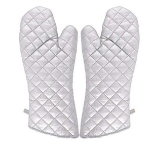 Silver coated heat resistant gloves,2pc